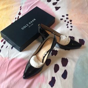 New Cole haan prieta pump 6 black patent high heels